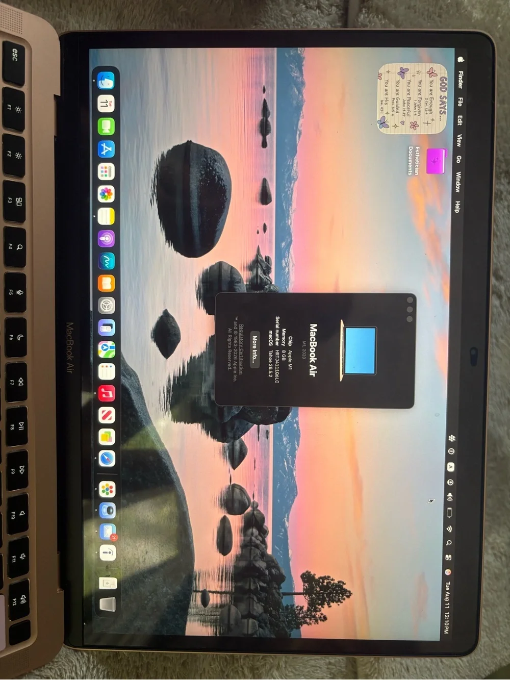Apple Rose Gold Laptop with Plum Protective Sleeve